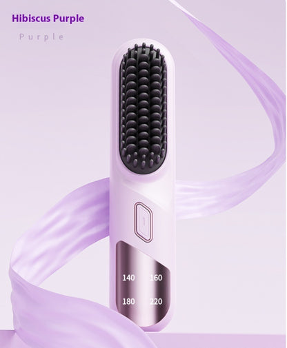 Wet Dry Hair Straightener Cordless Hair Straightener Brush With Fast Heating Negative Ions For Fluffy Curly Hair For Electric