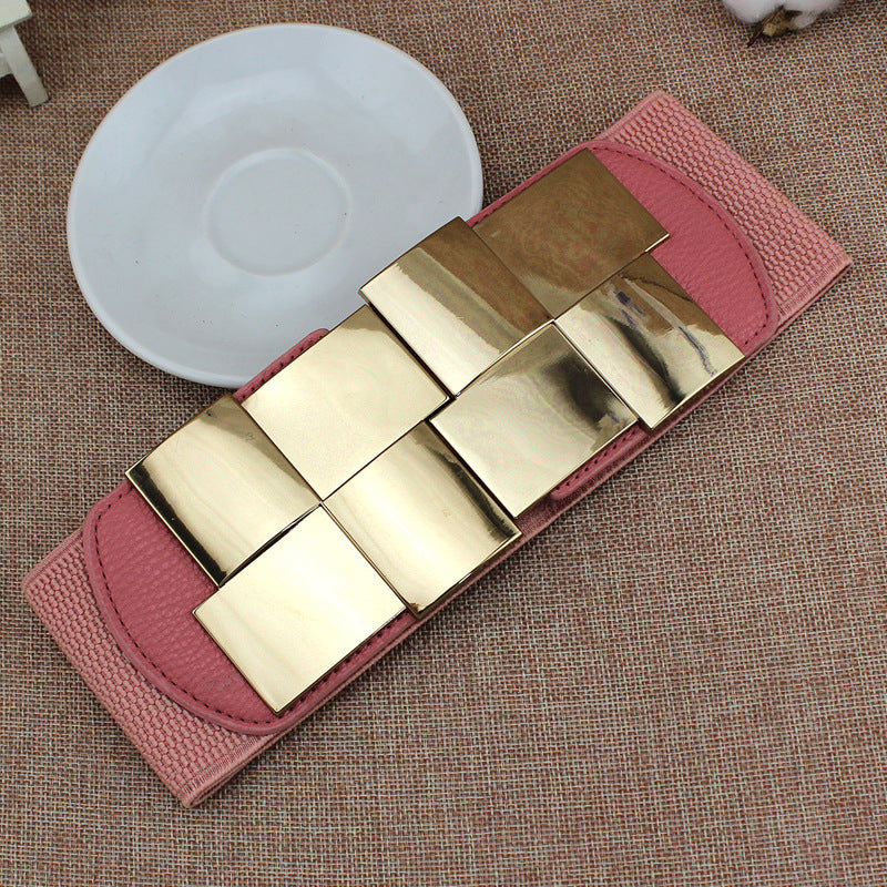 Fashionable Waistband: Elastic with Metal Buckle & Decorative Seal Belt | Ectron Online