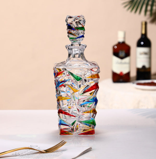 Pink Glacier Decanter Set | Elegant | Unique Crystal Glass | Ectron Online