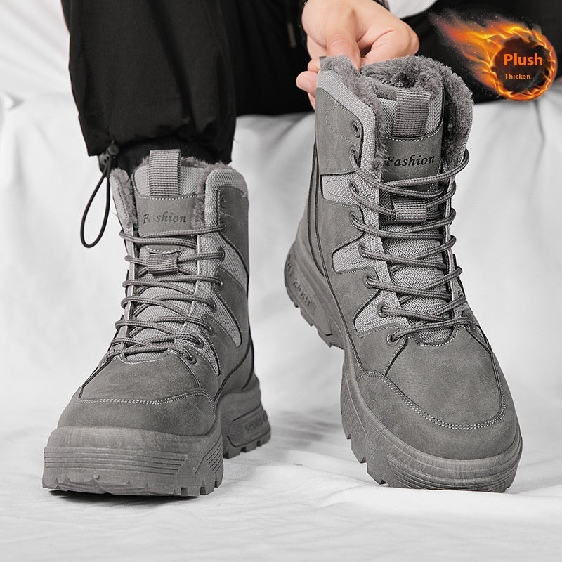 Fur-Lined High-Top Shoes Men's Shoes | Ectron Online