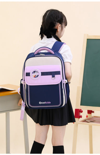 Children's British Style Burden Relief Spine Protection Girl Lightweight Schoolbag