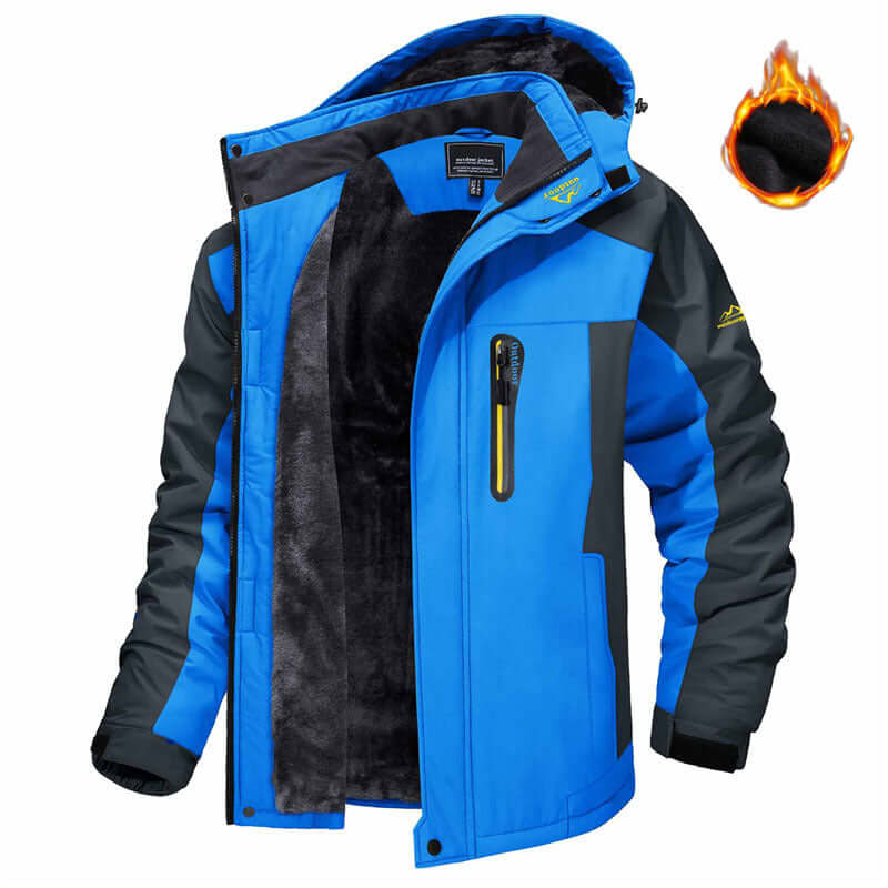 Men's Fleece Lined Hooded Parka Winter Hooded Jacket Fashion Casual Warm | Ectron Online