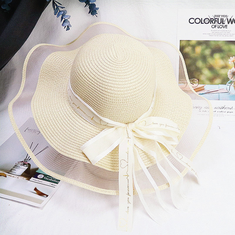 Foldable Sunscreen Sun Hat Seaside Bow Beach Hat