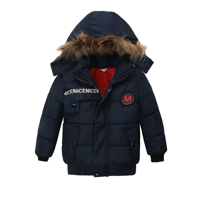 New Kids' Thickened Cotton Padded Coat with Hood New Children's Cotton Padded Clothes Thi | Ectron Online