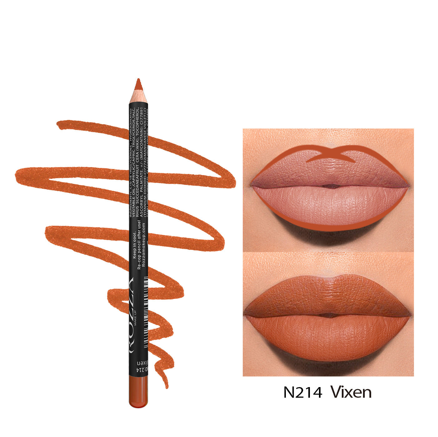 Matte Rich Lip Wood Lip Liner – Long-lasting, Water-Resistant No Stain On Cup No Fear Of Water 24 Hour | Ectron Online