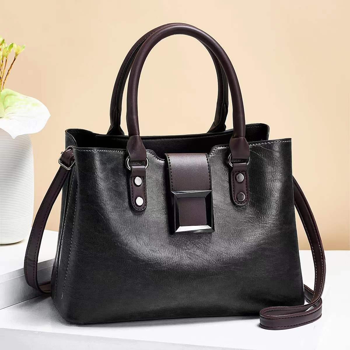 Women’s Shoulder Bag with Big Buckle - Crossbody Handbag Women Shoulder Bag Big Buckle Handbags W | Ectron Online