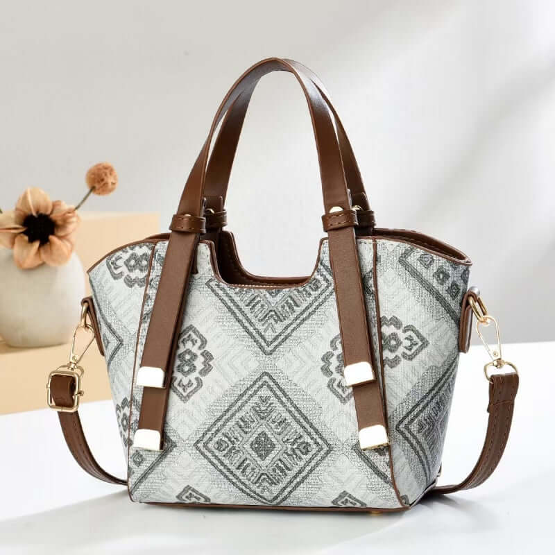 Monogram Boston Pillow Bag - Luxury Jacquard Embroidered Handbag New Model Monogram Boston Pillow Bag - W | Ectron Online