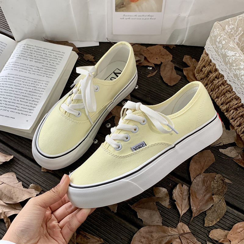 Student All-Match White Canvas Shoes - Trendy & Comfy Fashion All-match Student White Shoes Tr | Ectron Online