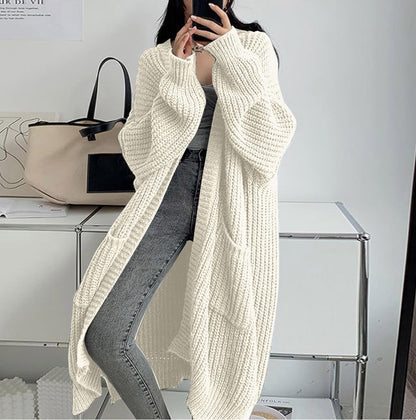 Women's Idle Style Loose Knitted Coat | Thick Oversized Cardigan Idle Style Loose Thick Knitted Coat For | Ectron Online