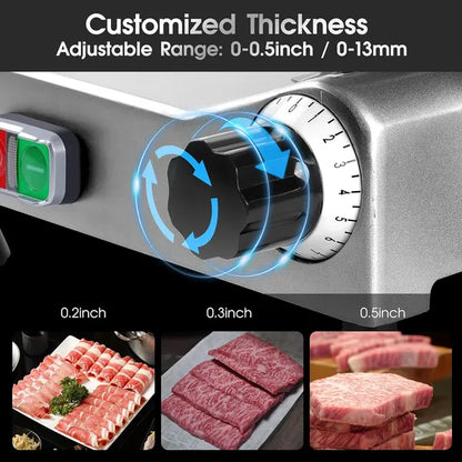 Commercial Electric Meat Slicer - 240W Frozen Food & Deli Slicer (8.5/10 Inch) Meat Slicer Machine,8.5/10 Inch Commerci | Ectron Online