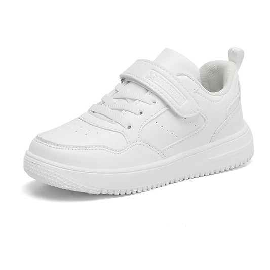 Children's Simplicity Versatile Leather Waterproof Board Shoes
