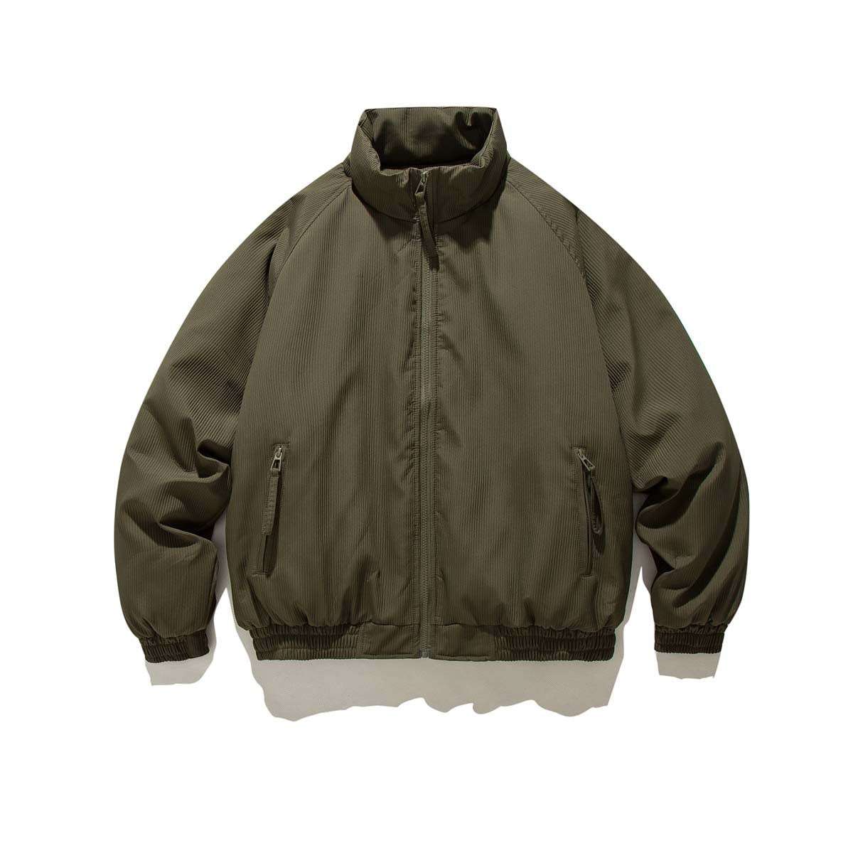 Retro Vertical Striped Puffer Jacket