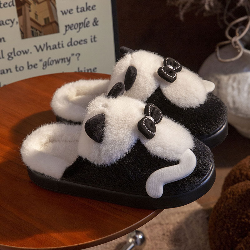 Cute Cat Plush Slippers – Fluffy Indoor Slides for Women & Men Cute Cat Slippers Fluffy Furry Women Hom | Ectron Online