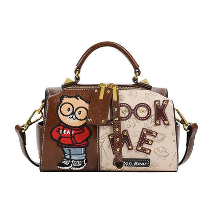 Handbag Ins Printed Cartoon Shoulder Pillow Bag
