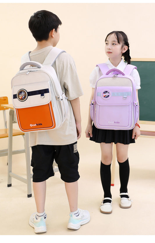 Children's British Style Burden Relief Spine Protection Girl Lightweight Schoolbag