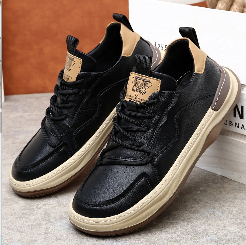 Genuine Leather Men’s Shoes – Breathable & Thick Bottom Design Genuine Leather Men's Shoes Thick Bottom | Ectron Online