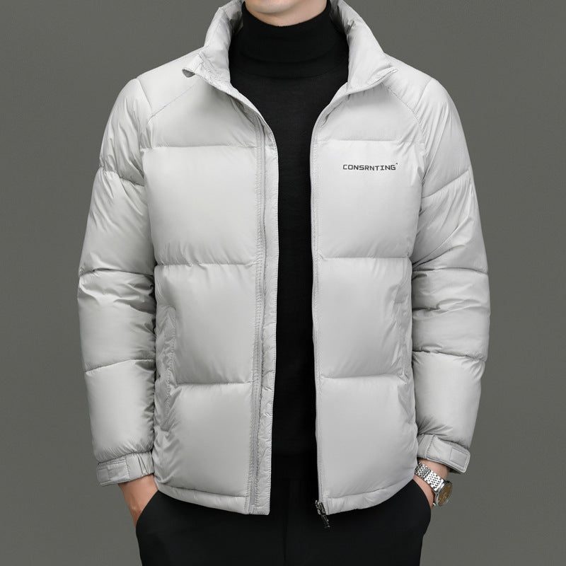 Men's Super Thick Stand Collar Coat - High-End Winter Outerwear Men's High-end Stand Collar Coat Super T | Ectron Online