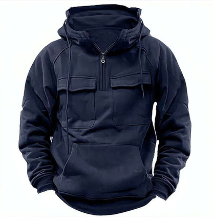Men's Zip-Up Hoodie with Drawstring - Casual Fashion Sports Sweatshirt Men's Zip-up Hoodies Sweatshirt With Dra | Ectron Online