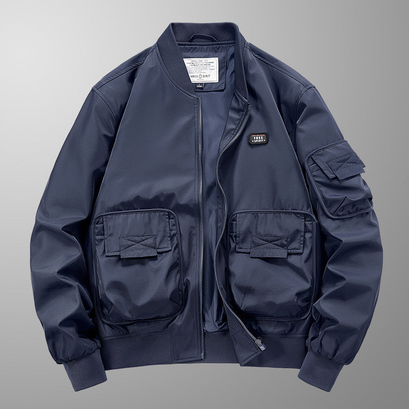 Men's Retro Pilot Jacket - Multi-Bag, Windproof & Breathable Pilot Jacket Men's Multi-bag Windproof B | Ectron Online