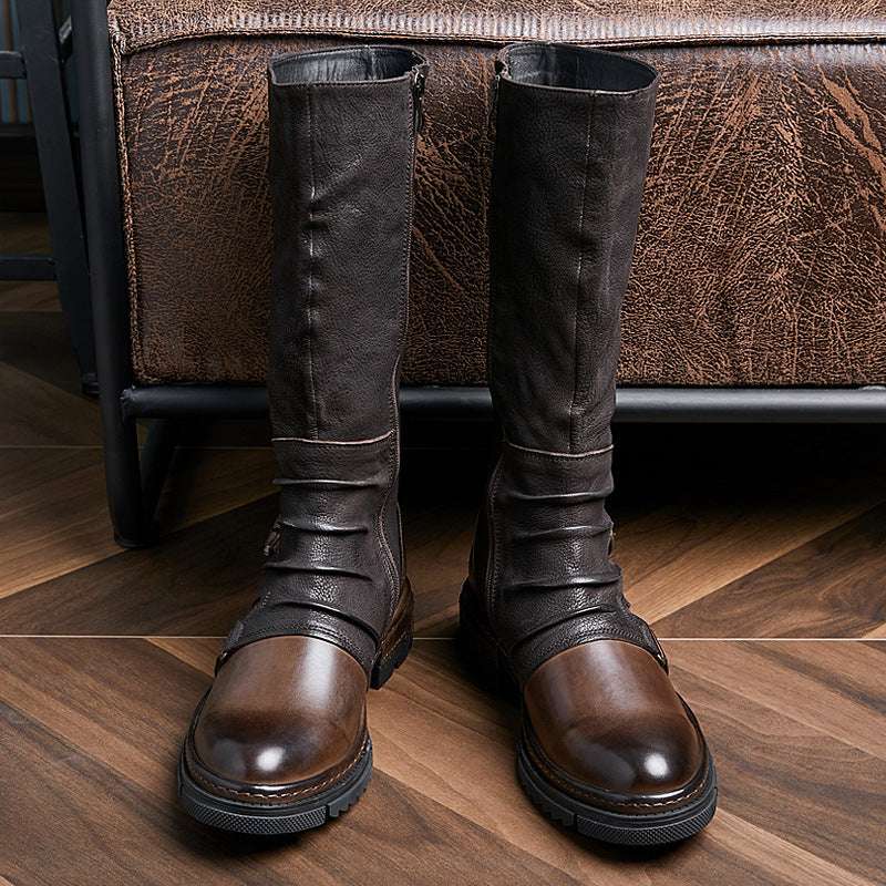 Men’s Fashion Tall Leather Boots – Stylish & Durable


