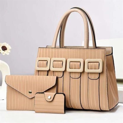 3-Piece Large Capacity Tote Set - Women's Handbag & Purse Trio Three-Piece Sets Large Capacity Tote Wom | Ectron Online