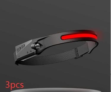 COB LED Induction Riding Headlamp Flashlight, USB Rechargeable COB LED Induction Riding Headlamp | Ectron Online
