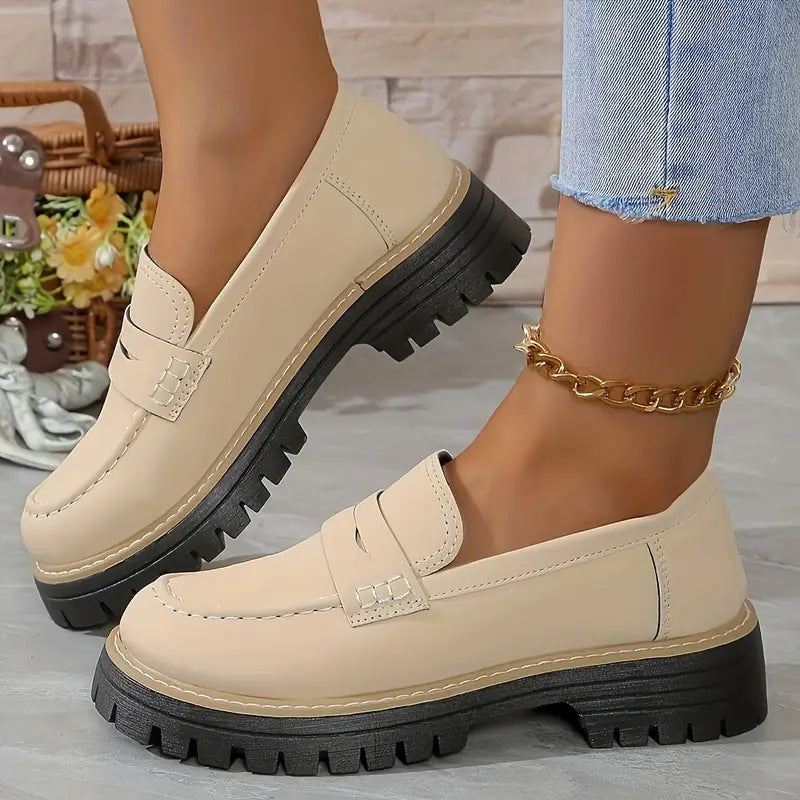 Fashion Casual Matte British Style Women's Shoes