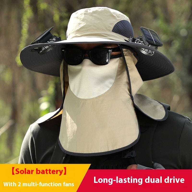 Solar Fan Sun Hat – Quick-Drying Outdoor Big Brim Protection Quick-drying Solar Fan Outdoor Big Brim | Ectron Online