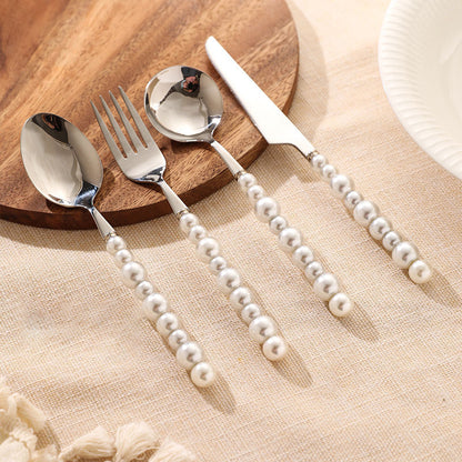 Stainless Steel Steak Knife And Fork Set Ins Style Knife, Fork And Spoon Three-piece Set Creative Western Food Tableware