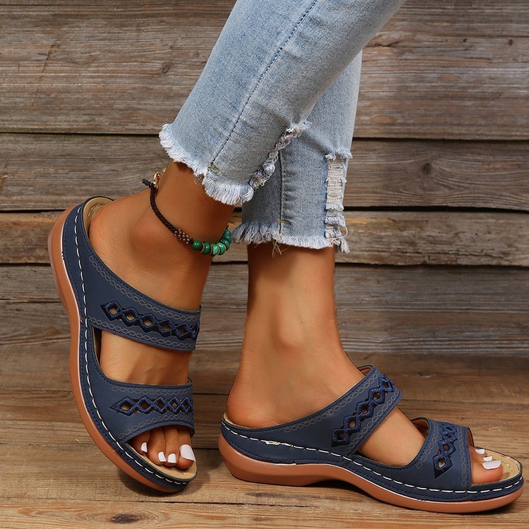 New One-word Slippers For Women Spring New Muffin Platform Slippers New One-word Slippers For Women Spring N | Ectron Online