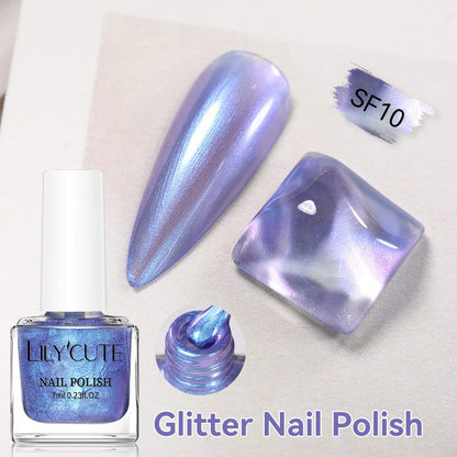 Quick-dry Metallic Mirror Nail Polish, No Baking Required