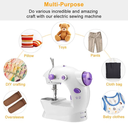 Portable Electric Sewing Machine - 2-Speed Overlock with Foot Pedal & LED Electric Sewing Machine Portable 2 Speed | Ectron Online