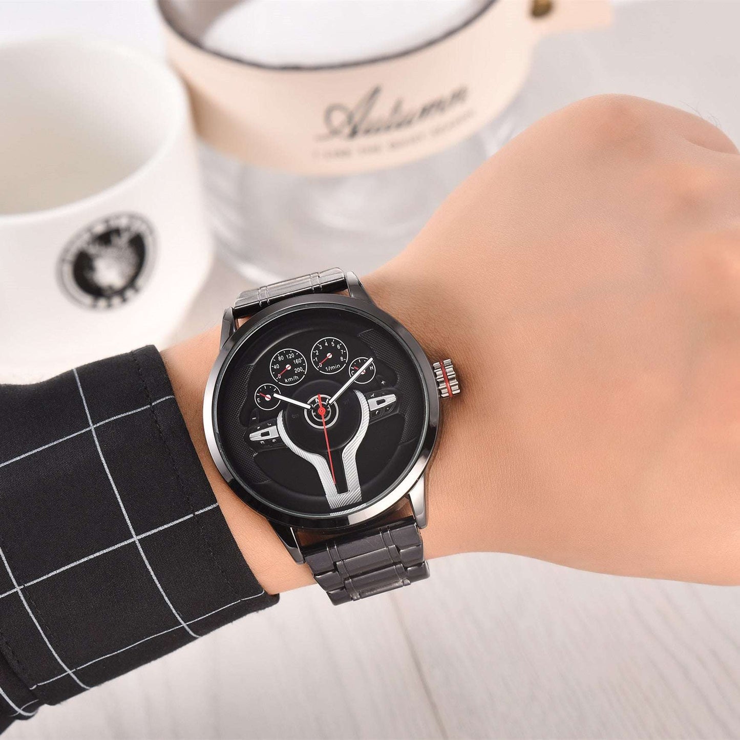 Men's Steering Wheel Watch Steering Wheel Fashion Watch | Ectron Online