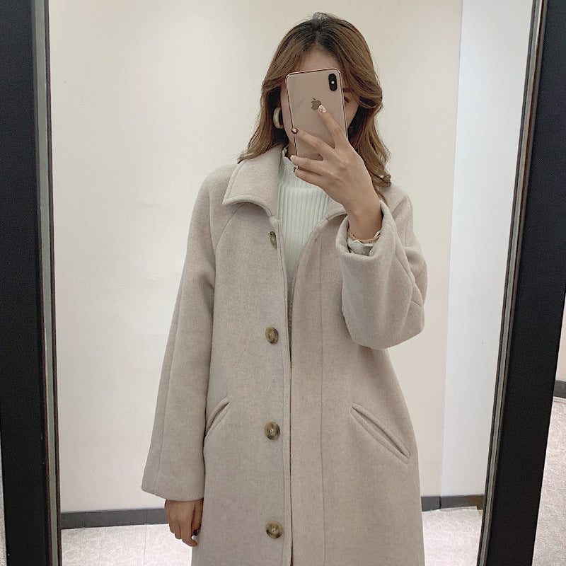 Popular Thin Woolen Cloth Trendy Fashionable Women's Coat