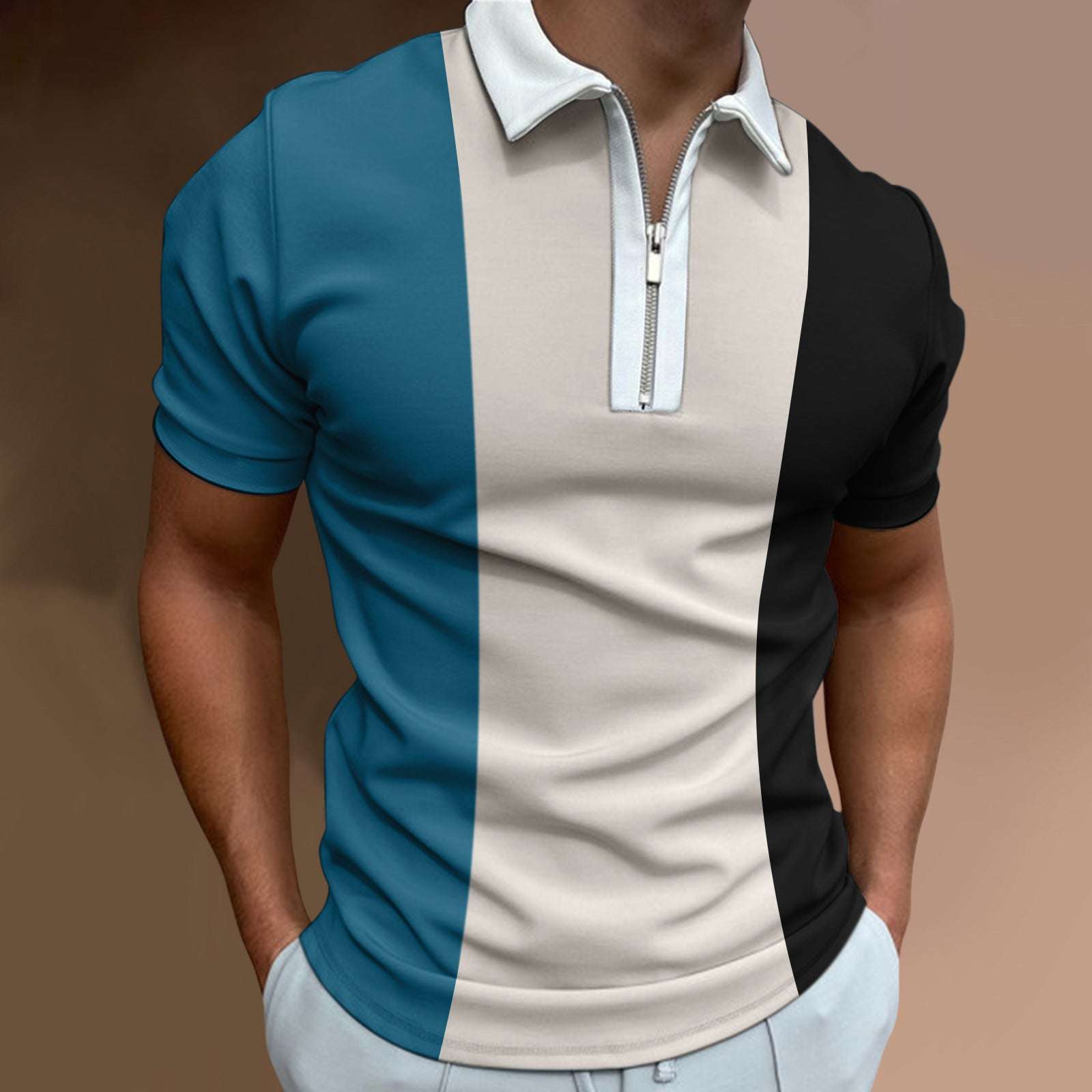 Classic Men's Polo T-Shirt - Premium Cotton Short Sleeve Polo Casual Multicolor Men's Coat Lapel | Ectron Online