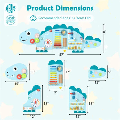 11-in-1 Dinosaur Wall Busy Board 11-in-1 Dinosaur Activity Wall Busy Boar | Ectron Online