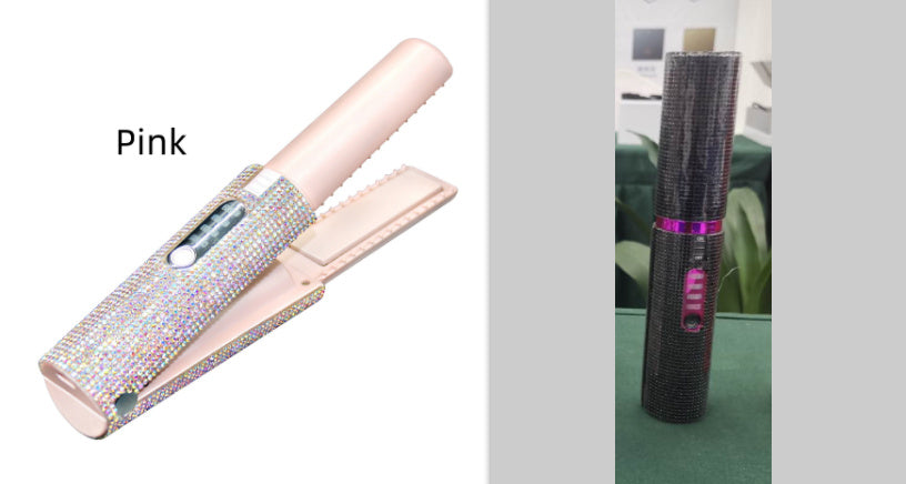 2-in-1 Electric USB Hair Straightening Brush & Curler 2-In-1 Electric USB Hair Straightening B | Ectron Online