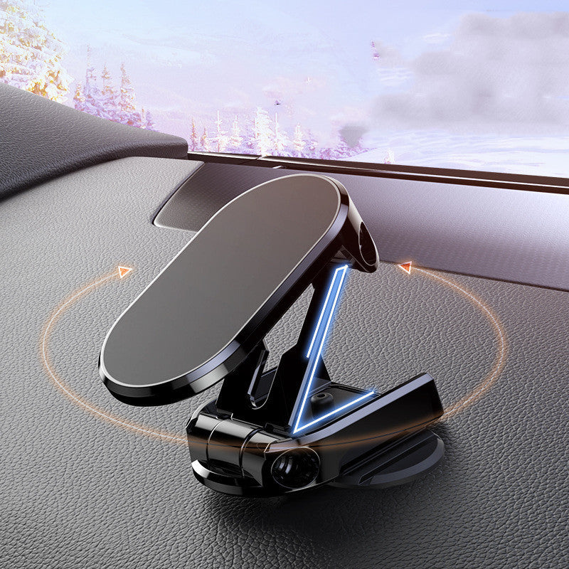 360° Rotating Car Mount: Foldable & Magnetic for All Phones Rotate Metal Magnetic Car Phone Holder | Ectron Online