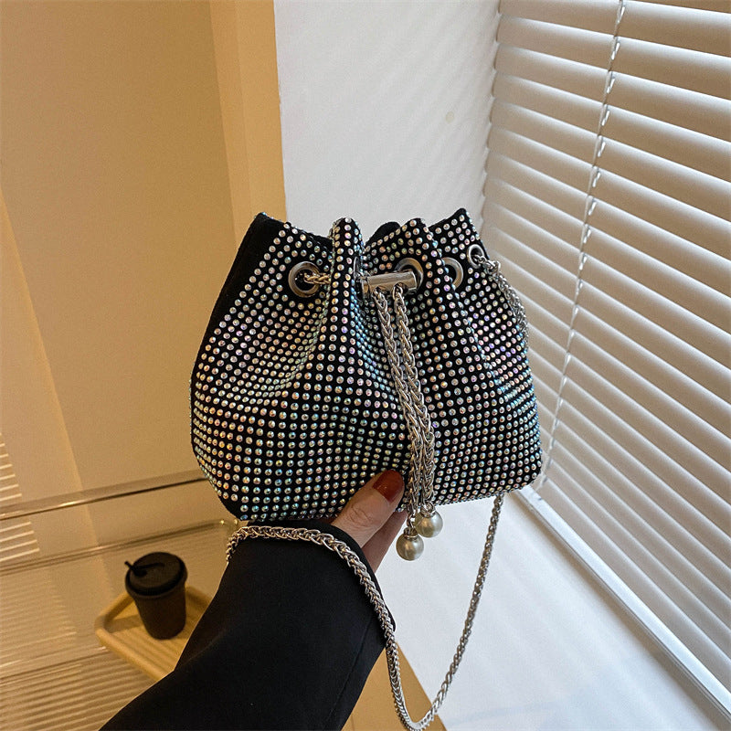 Diamond Drawstring High-grade Chain Crossbody Bag Diamond Drawstring High-grade Chain Cros | Ectron Online