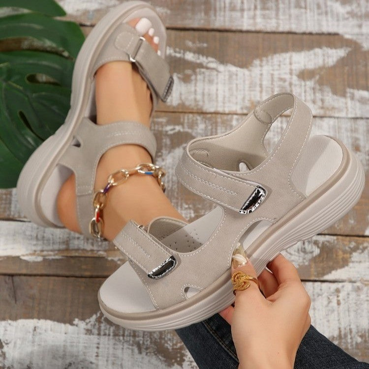 Women’s Casual Velcro Fish Mouth Sports Sandals – Lightweight Casual Velcro-design Sandals Summer Comf | Ectron Online