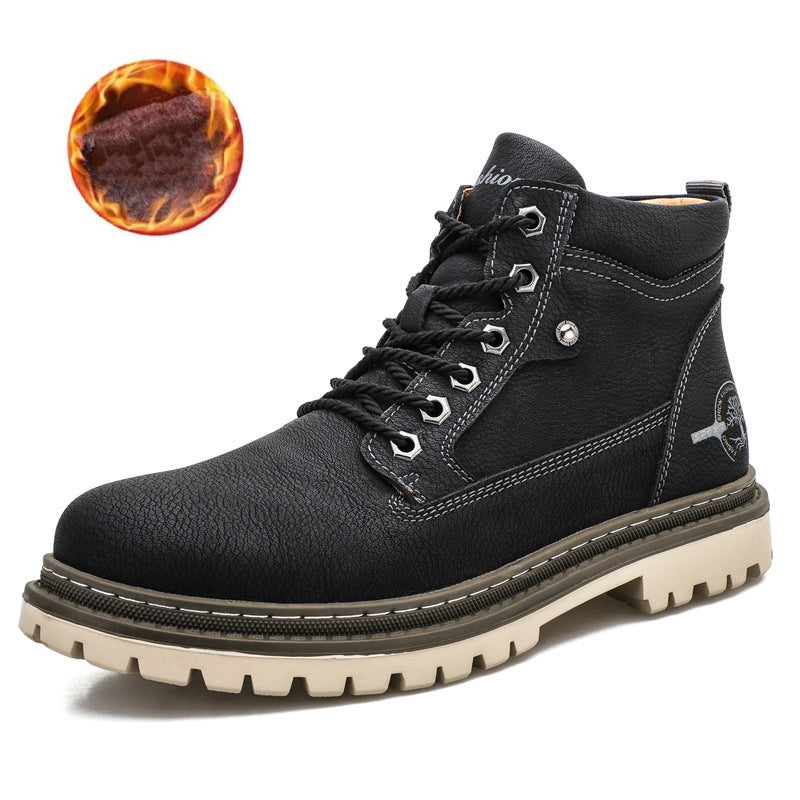 Large Size Men’s Martin Boots – British Style Leather Boots Large Size Martin Boots Men's Leather Br | Ectron Online