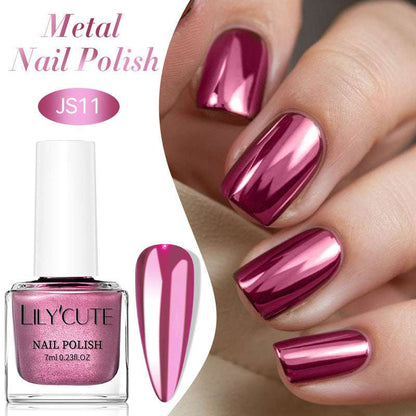 Quick-dry Metallic Mirror Nail Polish, No Baking Required