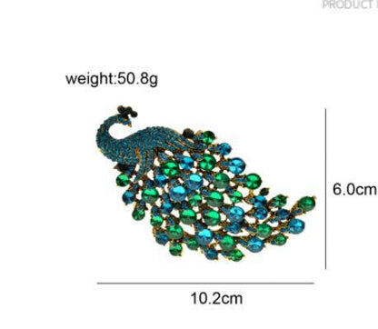 Colorful Peacock Women's Metal Brooch