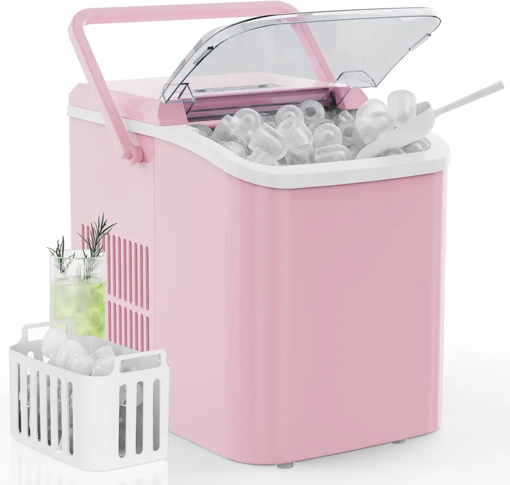 Portable Countertop Ice Maker with Handle | 26lbs in 24H
