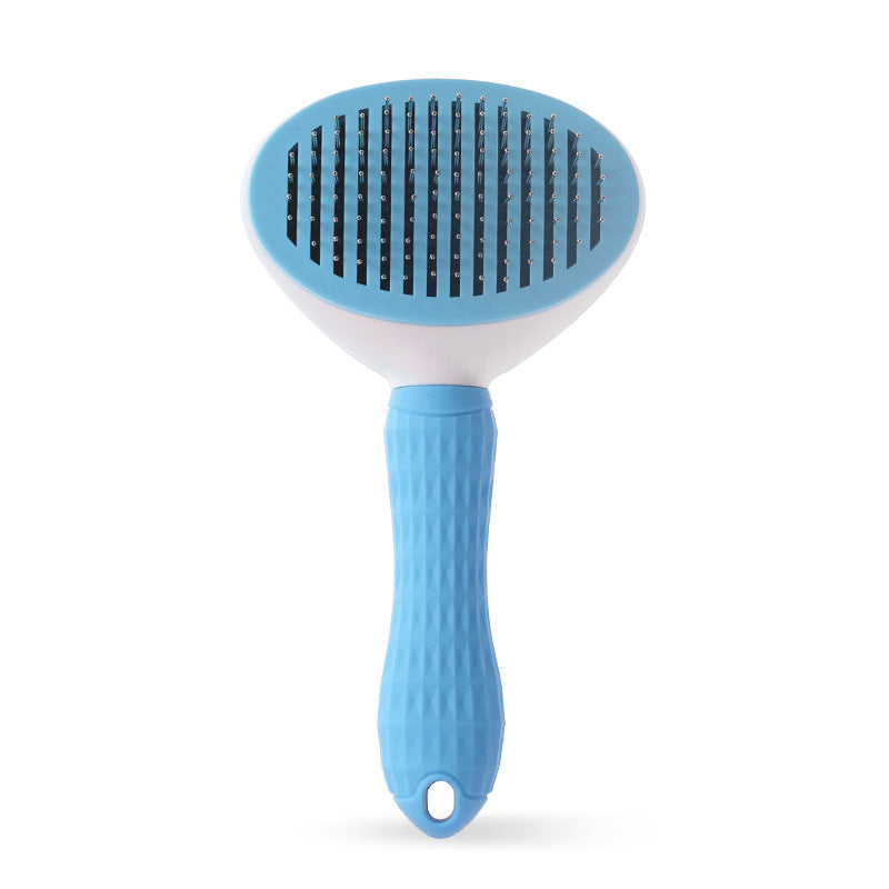 Self-Cleaning Pet Comb – Stainless Steel Brush for Cats & Dogs Cat Self-Cleaning Comb Stainless Steel D | Ectron Online