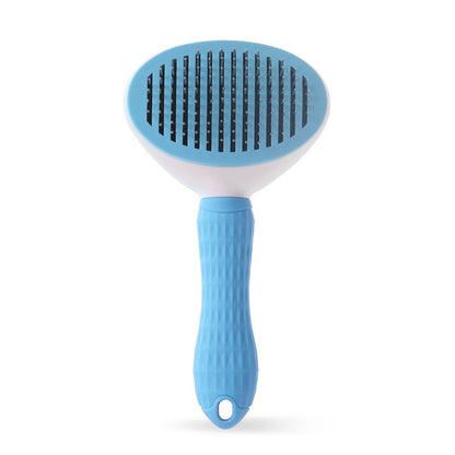 Cat Self-Cleaning Comb Stainless Steel Dog Comb Hair Brush One Key To Remove Floating Artifact