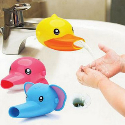 Happy Fun Animals Faucet Extender Baby Tubs Kids Hand Washing Bathroom Sink Gift Fashion and Convenient