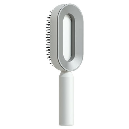 Self-Cleaning Hair Brush - One-Key Hair Removal & Scalp Massage Comb Self Cleaning Hair Brush For Women One-k | Ectron Online