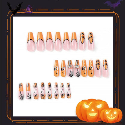 24pcs Halloween Press-On Nails 24 PCS Press On False Nails Short Medium | Ectron Online