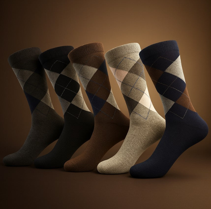 Men's Subtle Argyle Dress Socks